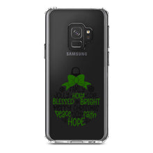 DistinctInk® Clear Shockproof Hybrid Case for Apple iPhone / Samsung Galaxy / Google Pixel - Christmas Words Ornament Black Green