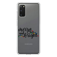 DistinctInk® Clear Shockproof Hybrid Case for Apple iPhone / Samsung Galaxy / Google Pixel - Merry and Bright - Christmas Lights