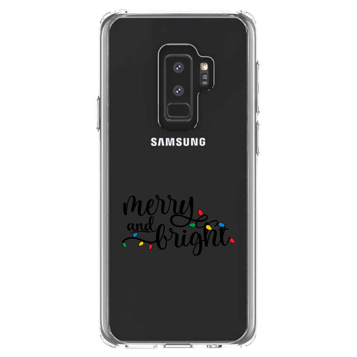 Merry and Bright, Christmas Lights Clear Shockproof iPhone Case, view 20