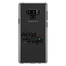 DistinctInk® Clear Shockproof Hybrid Case for Apple iPhone / Samsung Galaxy / Google Pixel - Merry and Bright - Christmas Lights