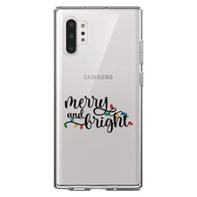 DistinctInk® Clear Shockproof Hybrid Case for Apple iPhone / Samsung Galaxy / Google Pixel - Merry and Bright - Christmas Lights