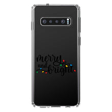 DistinctInk® Clear Shockproof Hybrid Case for Apple iPhone / Samsung Galaxy / Google Pixel - Merry and Bright - Christmas Lights