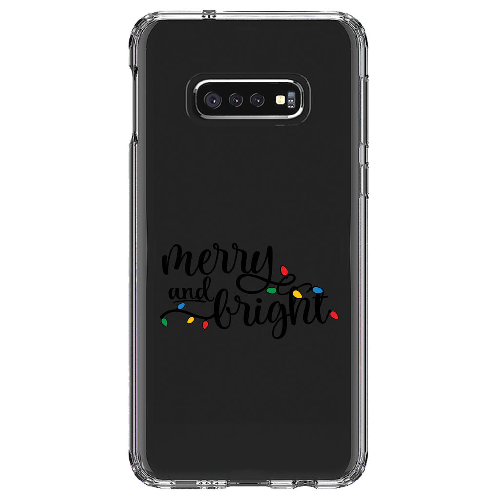 Merry and Bright, Christmas Lights Clear Shockproof iPhone Case, view 18
