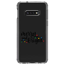 DistinctInk® Clear Shockproof Hybrid Case for Apple iPhone / Samsung Galaxy / Google Pixel - Merry and Bright - Christmas Lights