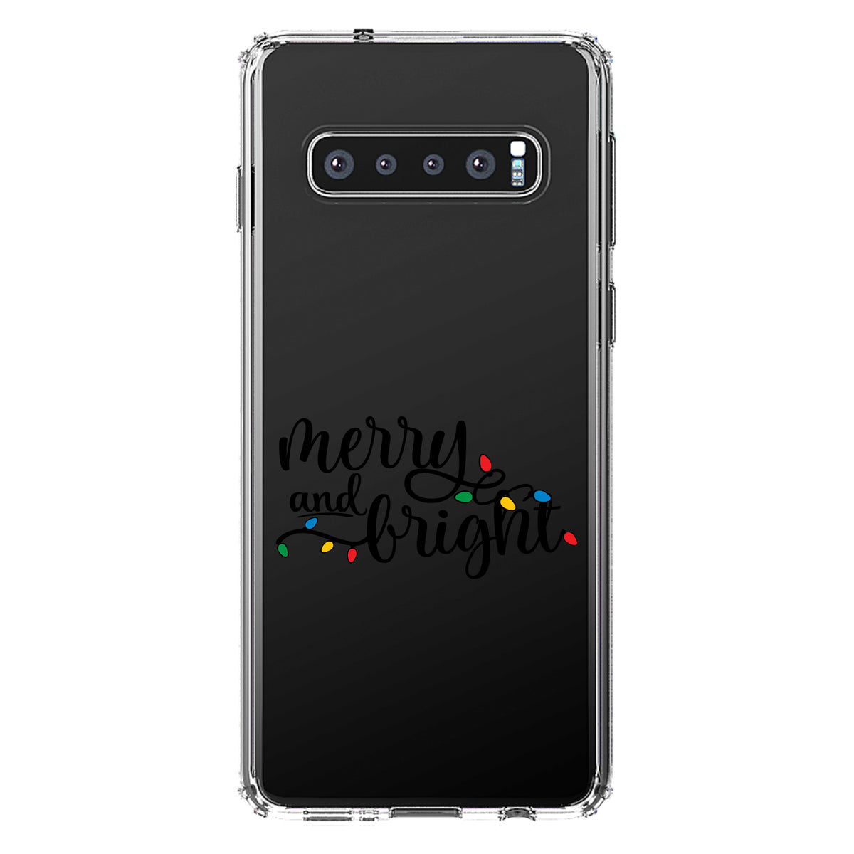 Merry and Bright, Christmas Lights Clear Shockproof iPhone Case, view 17