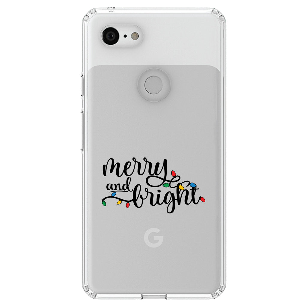 Merry and Bright, Christmas Lights Clear Shockproof iPhone Case, view 22