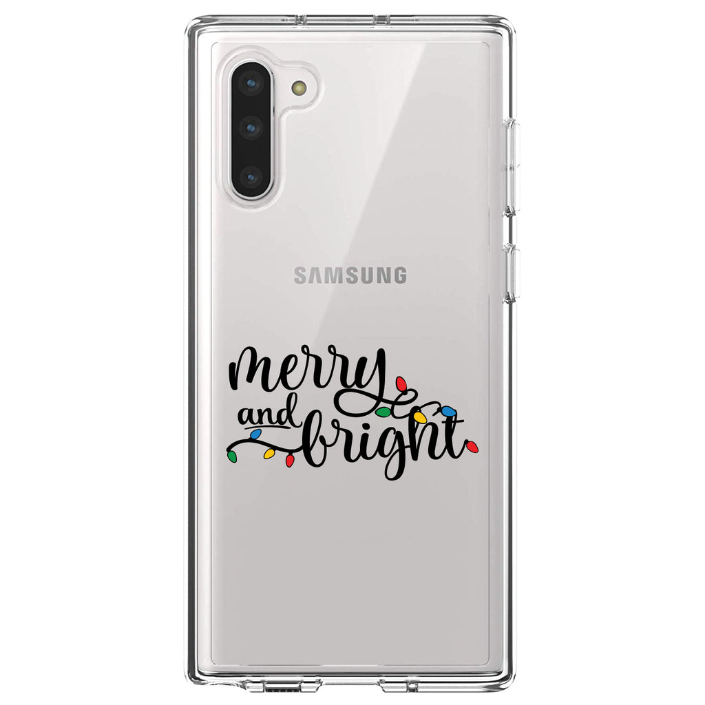 Merry and Bright, Christmas Lights Clear Shockproof iPhone Case, view 9