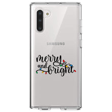 DistinctInk® Clear Shockproof Hybrid Case for Apple iPhone / Samsung Galaxy / Google Pixel - Merry and Bright - Christmas Lights