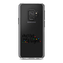DistinctInk® Clear Shockproof Hybrid Case for Apple iPhone / Samsung Galaxy / Google Pixel - Merry and Bright - Christmas Lights