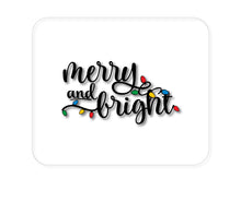 DistinctInk Custom Foam Rubber Mouse Pad - 1/4" Thick - Merry and Bright - Christmas Lights