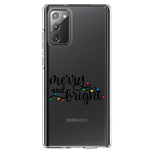 DistinctInk® Clear Shockproof Hybrid Case for Apple iPhone / Samsung Galaxy / Google Pixel - Merry and Bright - Christmas Lights