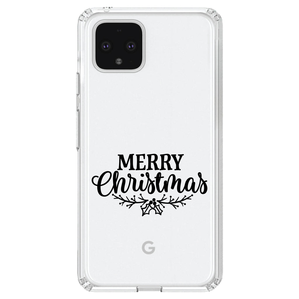 Merry Christmas Mistletoe, Black Clear Shockproof iPhone Case, view 23