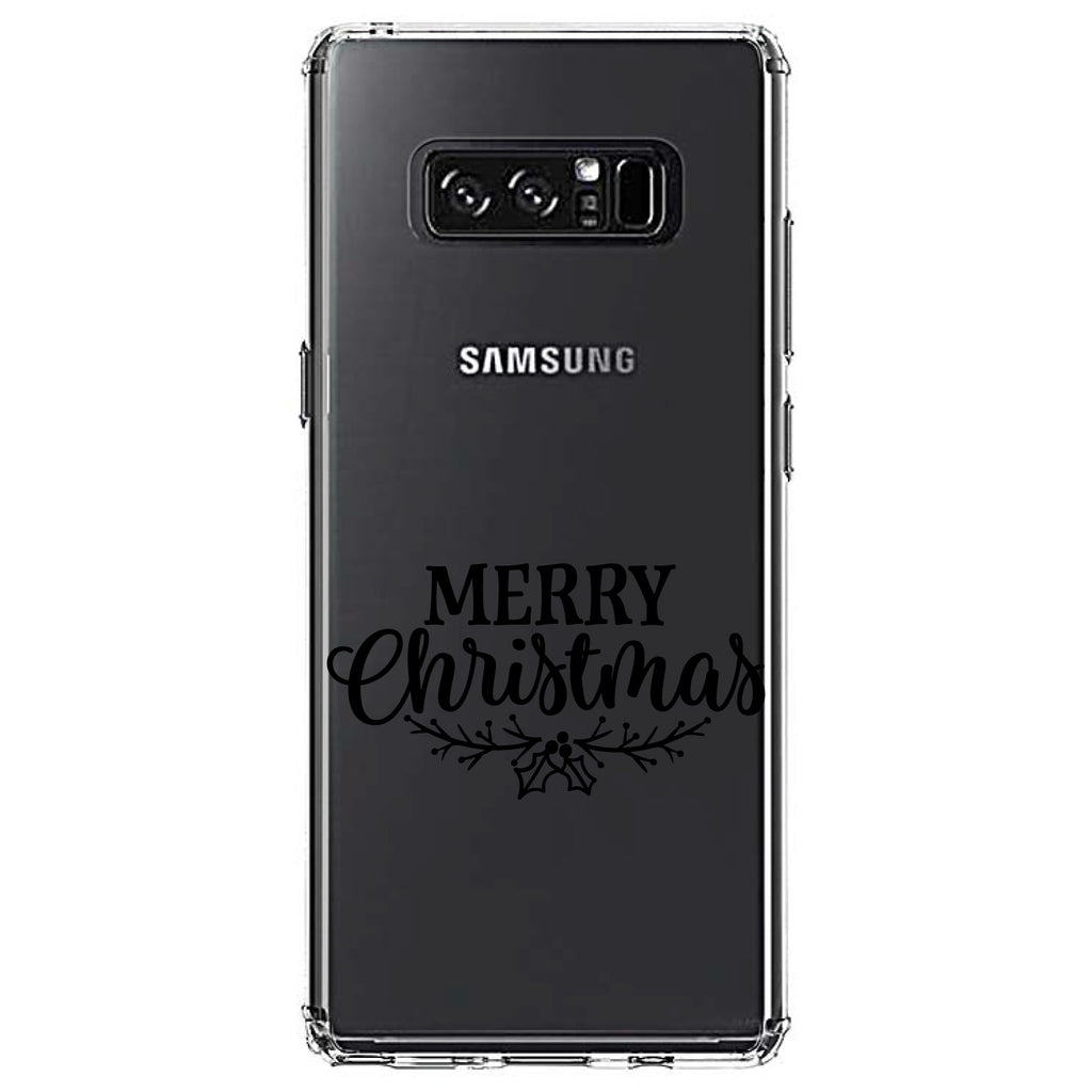Merry Christmas Mistletoe, Black Clear Shockproof iPhone Case, view 12