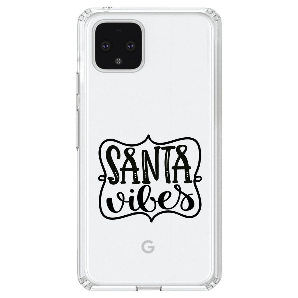Santa Vibes, Christmas Clear Shockproof iPhone Case, view 23
