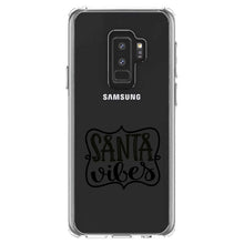 DistinctInk® Clear Shockproof Hybrid Case for Apple iPhone / Samsung Galaxy / Google Pixel - Santa Vibes - Christmas