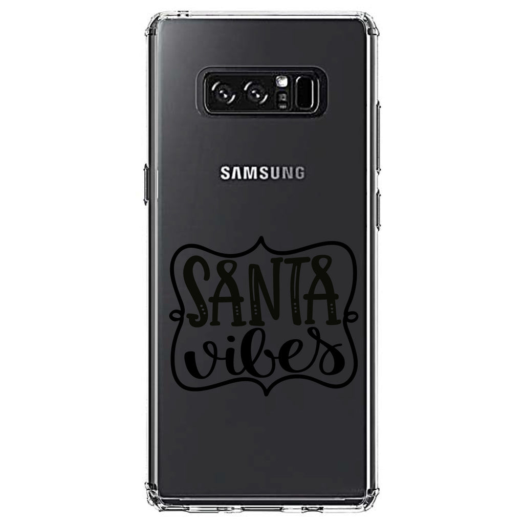 Santa Vibes, Christmas Clear Shockproof iPhone Case, view 12