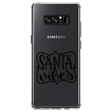 DistinctInk® Clear Shockproof Hybrid Case for Apple iPhone / Samsung Galaxy / Google Pixel - Santa Vibes - Christmas