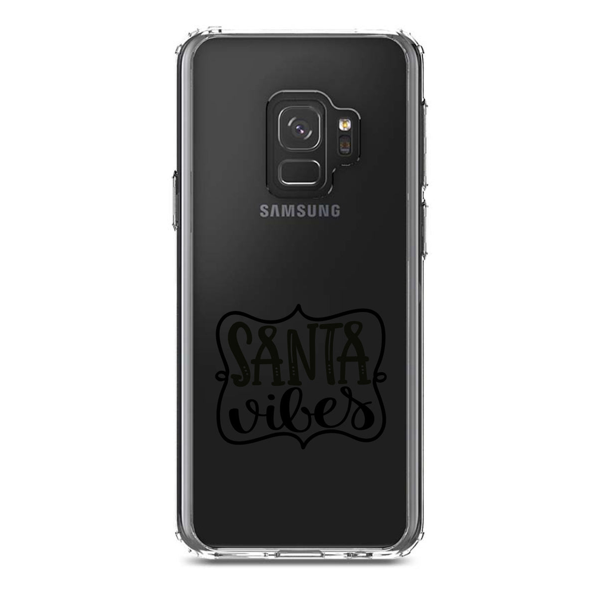 Santa Vibes, Christmas Clear Shockproof iPhone Case, view 19
