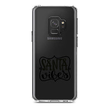 DistinctInk® Clear Shockproof Hybrid Case for Apple iPhone / Samsung Galaxy / Google Pixel - Santa Vibes - Christmas