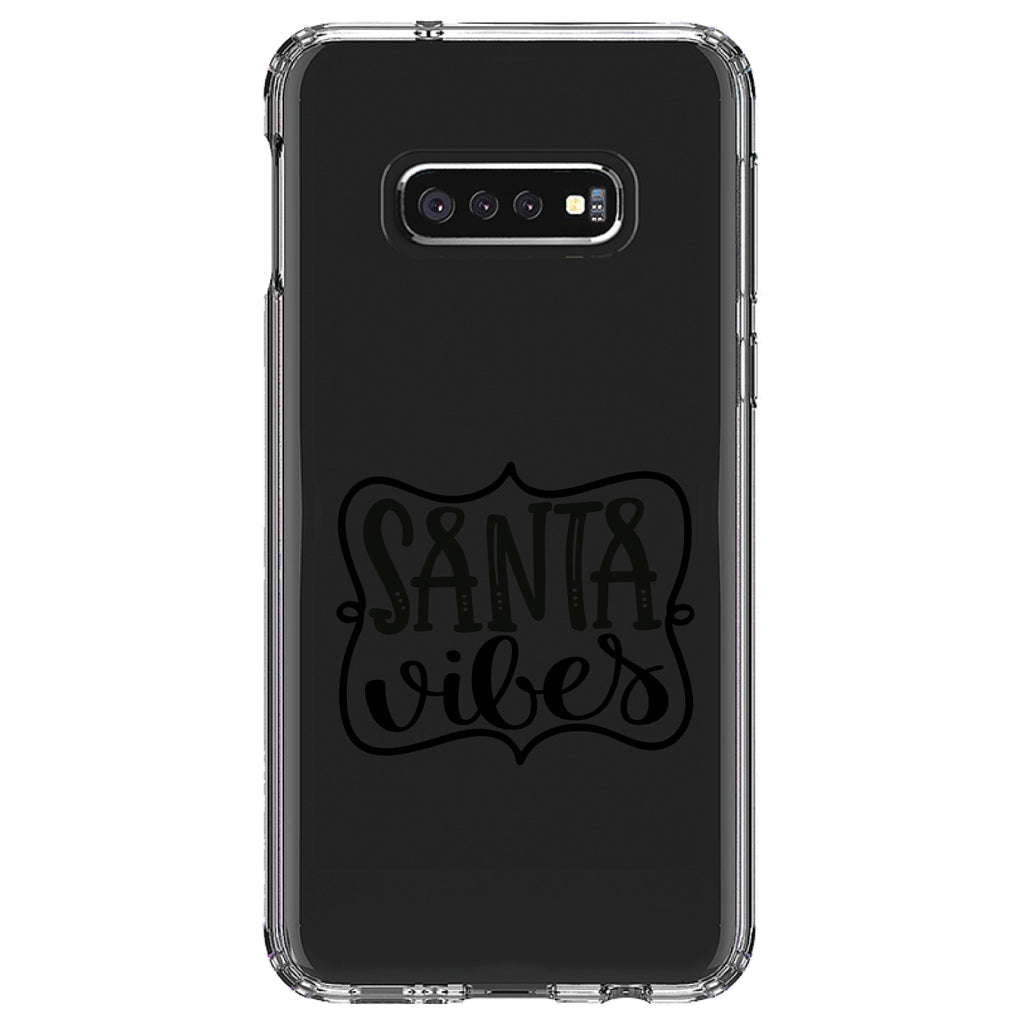 Santa Vibes, Christmas Clear Shockproof iPhone Case, view 18