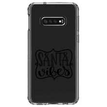 DistinctInk® Clear Shockproof Hybrid Case for Apple iPhone / Samsung Galaxy / Google Pixel - Santa Vibes - Christmas
