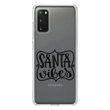 DistinctInk® Clear Shockproof Hybrid Case for Apple iPhone / Samsung Galaxy / Google Pixel - Santa Vibes - Christmas