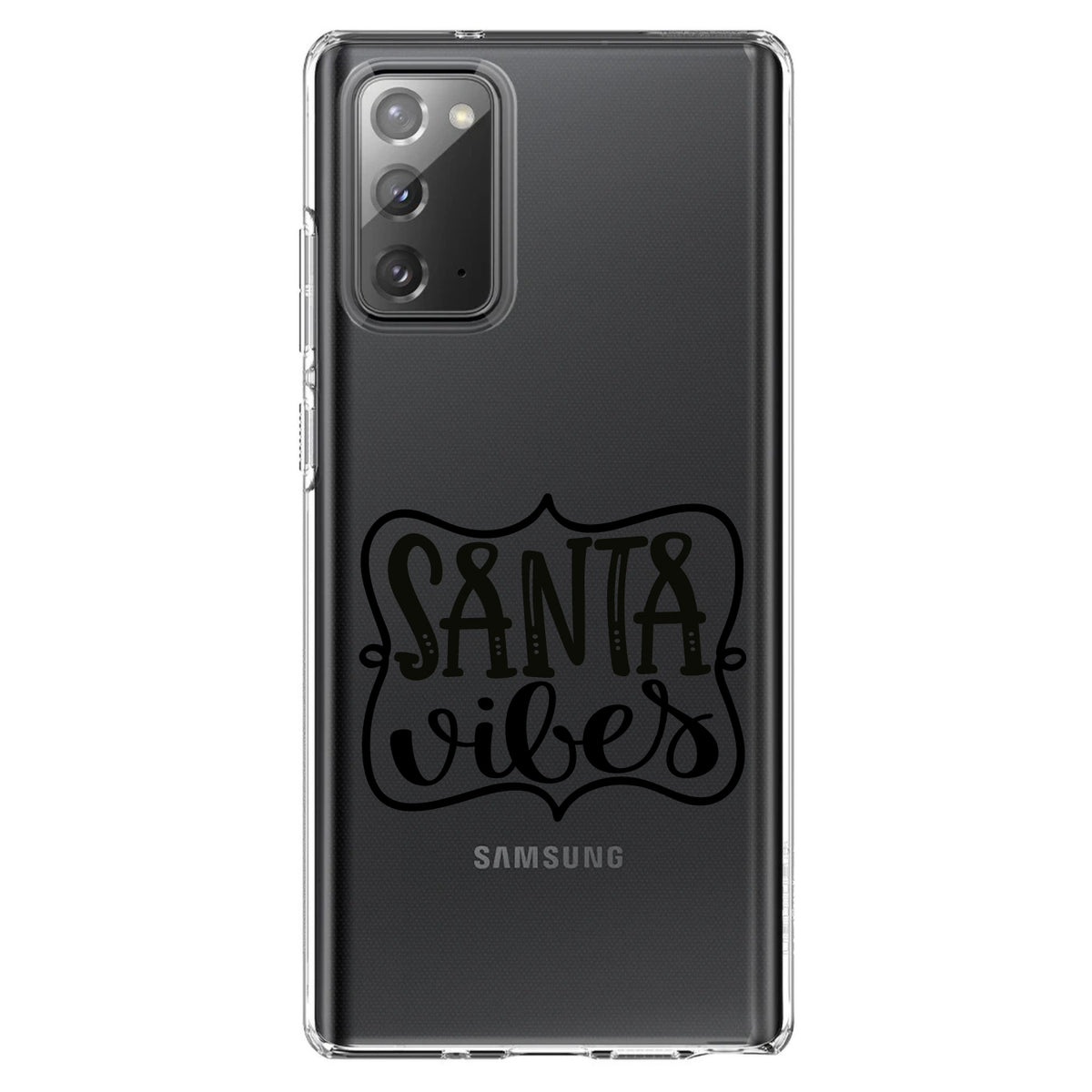 Santa Vibes, Christmas Clear Shockproof iPhone Case, view 7
