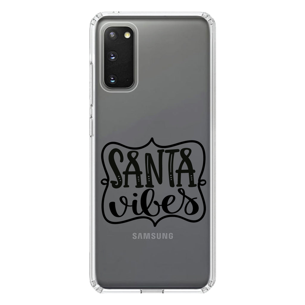 Santa Vibes, Christmas Clear Shockproof iPhone Case, view 13