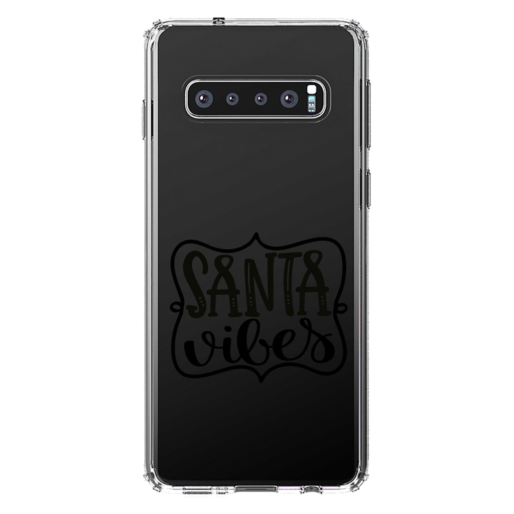 Santa Vibes, Christmas Clear Shockproof iPhone Case, view 16
