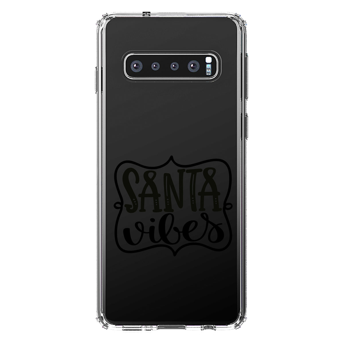 Santa Vibes, Christmas Clear Shockproof iPhone Case, view 16