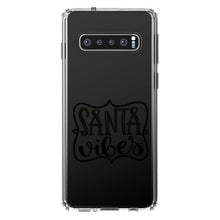 DistinctInk® Clear Shockproof Hybrid Case for Apple iPhone / Samsung Galaxy / Google Pixel - Santa Vibes - Christmas