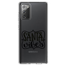 DistinctInk® Clear Shockproof Hybrid Case for Apple iPhone / Samsung Galaxy / Google Pixel - Santa Vibes - Christmas