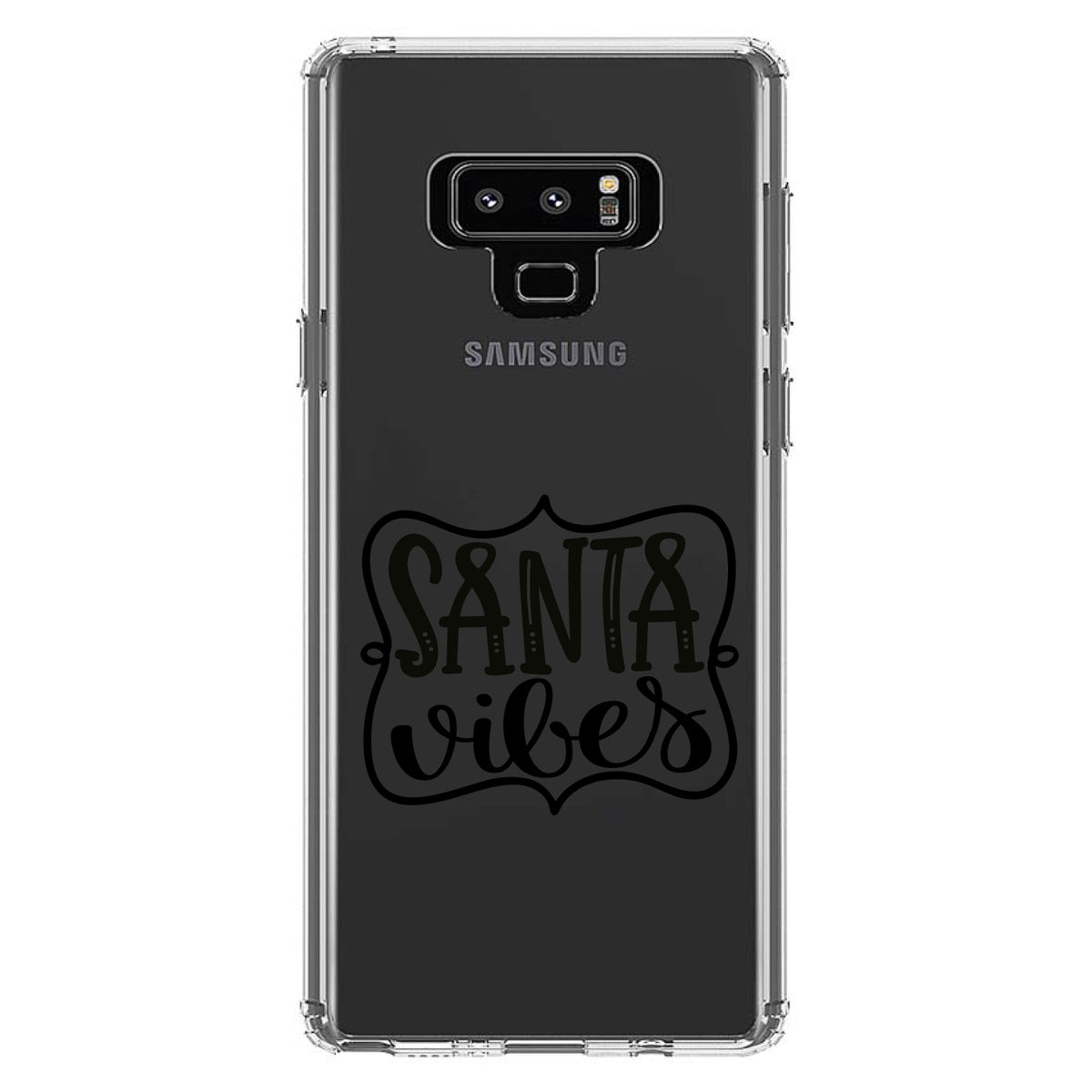 Santa Vibes, Christmas Clear Shockproof iPhone Case, view 11