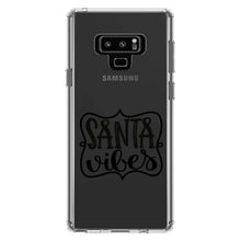 DistinctInk® Clear Shockproof Hybrid Case for Apple iPhone / Samsung Galaxy / Google Pixel - Santa Vibes - Christmas