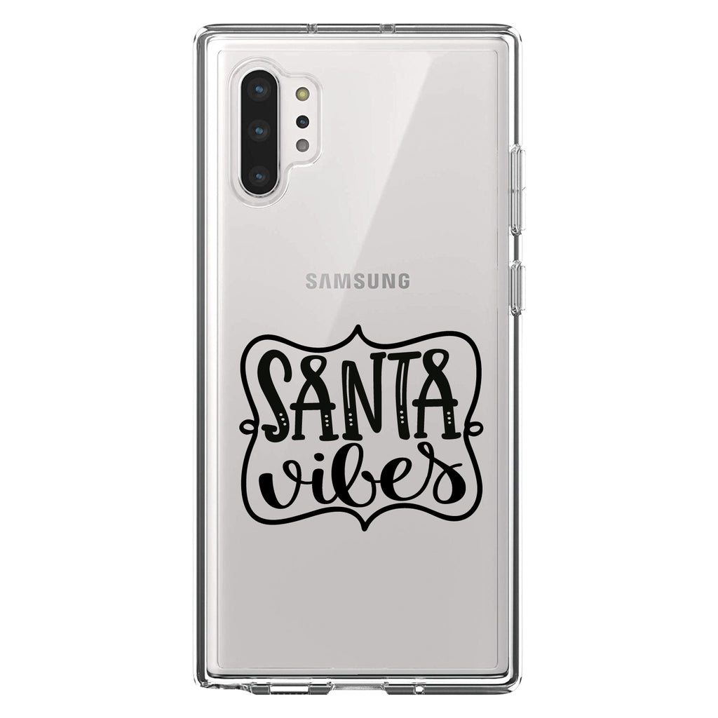 Santa Vibes, Christmas Clear Shockproof iPhone Case, view 10