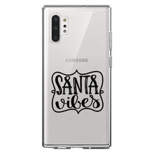 DistinctInk® Clear Shockproof Hybrid Case for Apple iPhone / Samsung Galaxy / Google Pixel - Santa Vibes - Christmas