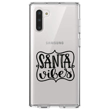 DistinctInk® Clear Shockproof Hybrid Case for Apple iPhone / Samsung Galaxy / Google Pixel - Santa Vibes - Christmas