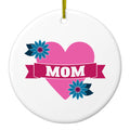Flower Heart Banner Ceramic Ornament