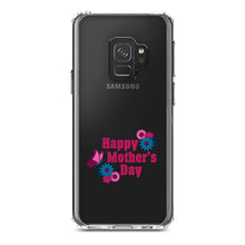 DistinctInk® Clear Shockproof Hybrid Case for Apple iPhone / Samsung Galaxy / Google Pixel - Happy Mother's Day - Flowers Butterfly