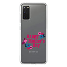 DistinctInk® Clear Shockproof Hybrid Case for Apple iPhone / Samsung Galaxy / Google Pixel - Happy Mother's Day - Flowers Butterfly