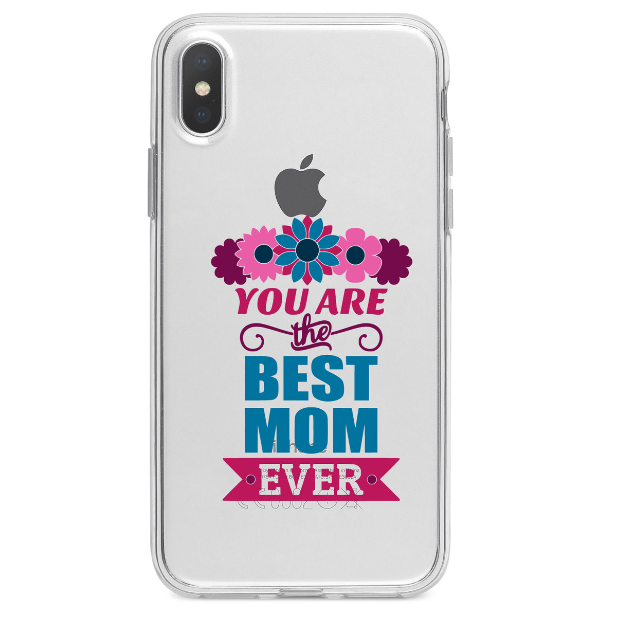 You Are the Best Mom Ever Clear Shockproof iPhone Case, view 3