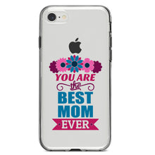 DistinctInk® Clear Shockproof Hybrid Case for Apple iPhone / Samsung Galaxy / Google Pixel - You Are the Best Mom Ever