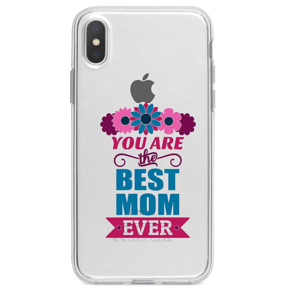 You Are the Best Mom Ever Clear Shockproof iPhone Case, view 2