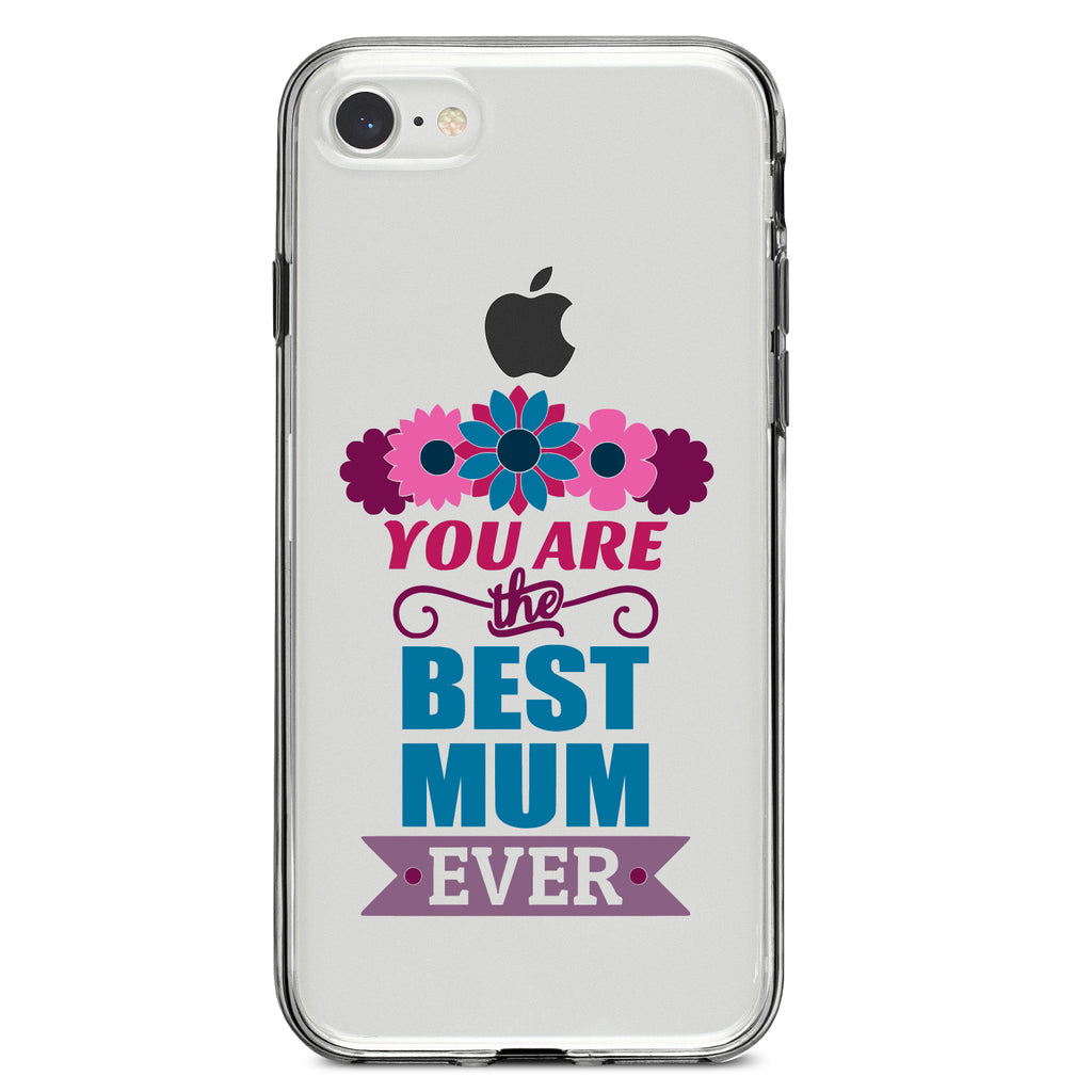 You Are the Best Mum Ever Clear Shockproof iPhone Case, view 5
