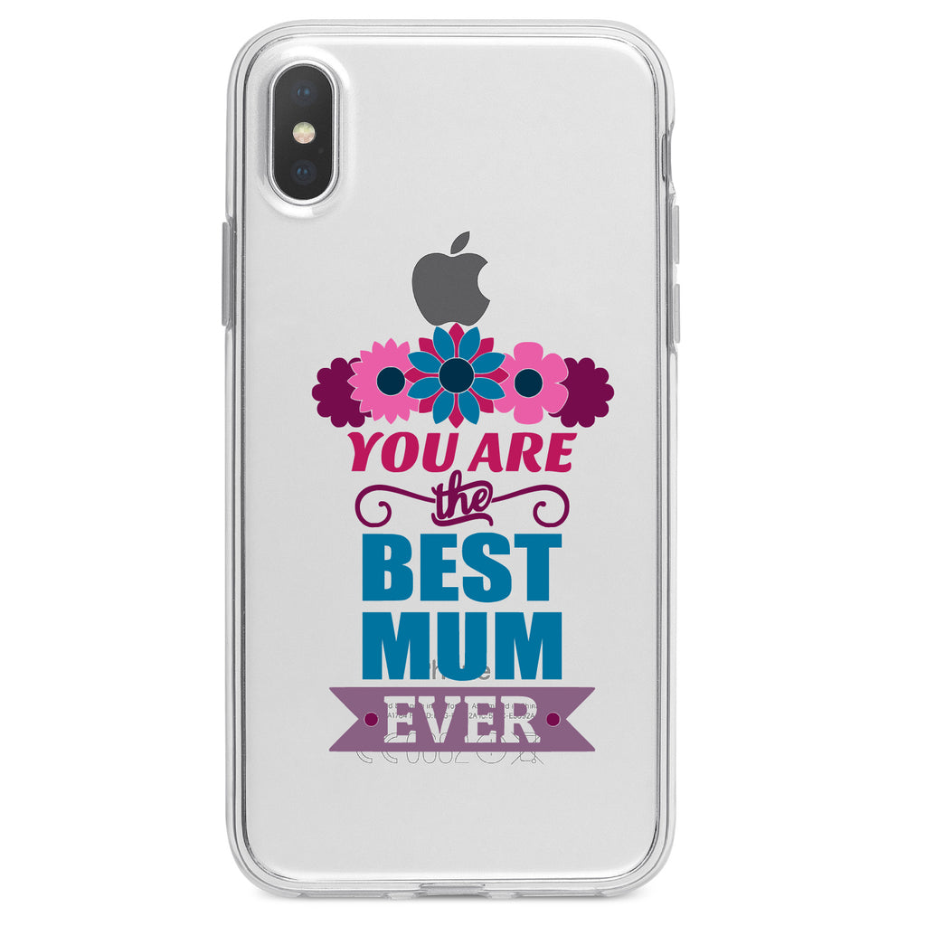 You Are the Best Mum Ever Clear Shockproof iPhone Case, view 2