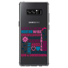 DistinctInk® Clear Shockproof Hybrid Case for Apple iPhone / Samsung Galaxy / Google Pixel - Love U Mom Word Art Mother's Day
