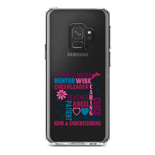 DistinctInk® Clear Shockproof Hybrid Case for Apple iPhone / Samsung Galaxy / Google Pixel - Love U Mom Word Art Mother's Day