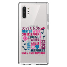 DistinctInk® Clear Shockproof Hybrid Case for Apple iPhone / Samsung Galaxy / Google Pixel - Love U Mom Word Art Mother's Day