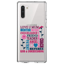 DistinctInk® Clear Shockproof Hybrid Case for Apple iPhone / Samsung Galaxy / Google Pixel - Love U Mum Word Art Mother's Day