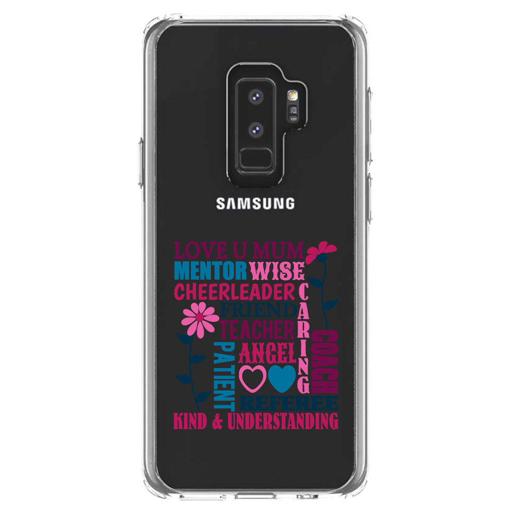 Love U Mum Word Art Mother's Day Clear Shockproof iPhone Case, view 20